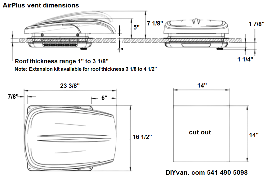 AirPlus Deluxe Roof Vent