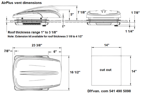 AirPlus Deluxe Roof Vent