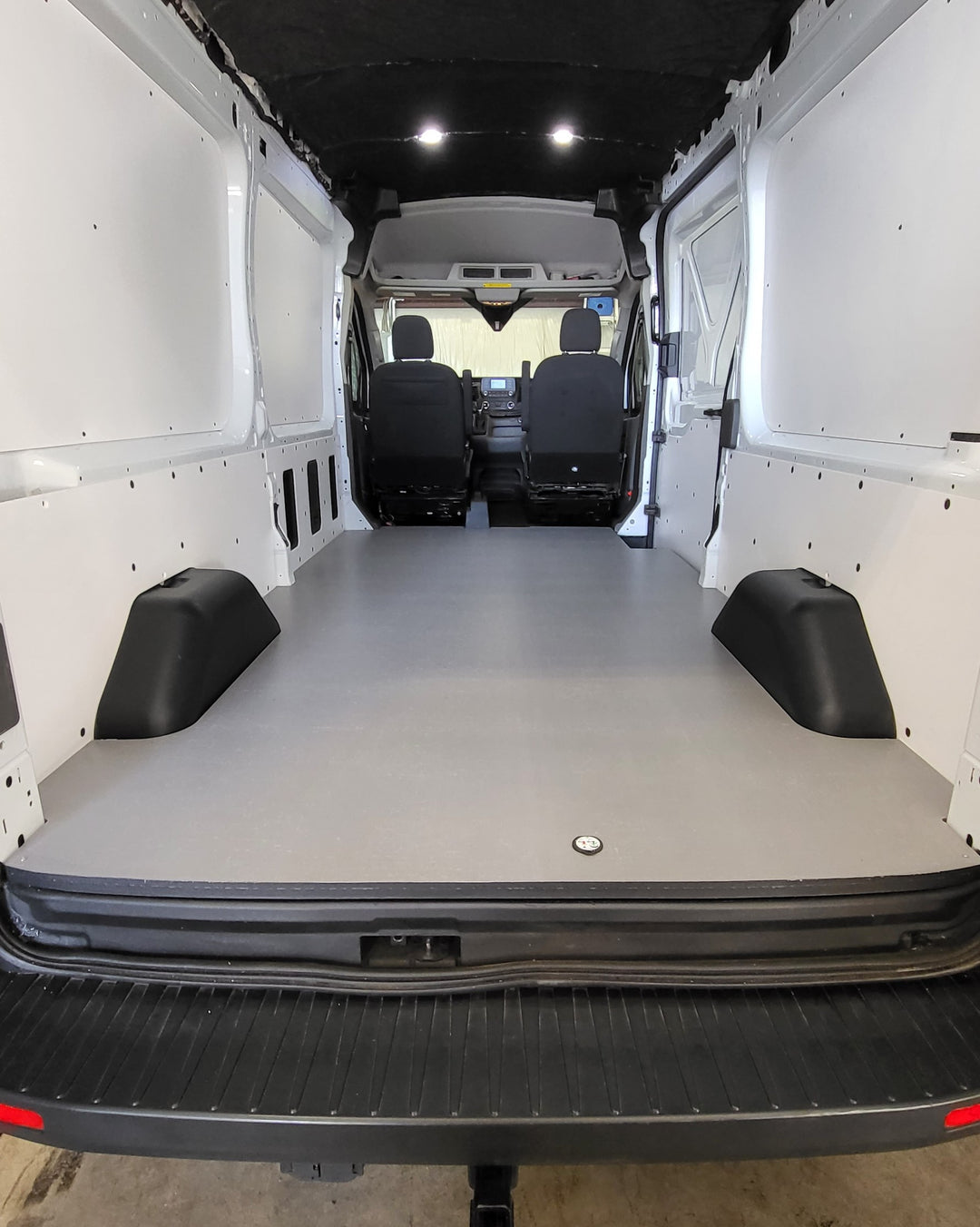 One-Piece Composite Floor for 148 Transit Van Rear View