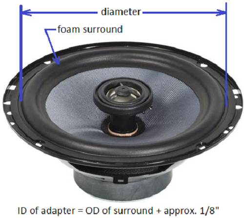 Pair of 2019 to present Sprinter VS30 cab door Speaker Adapter for 6.5" speaker