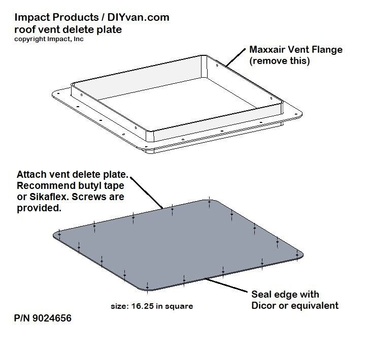 Delete Plate for Vent Fans