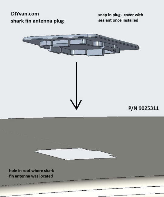 Ford Transit Van Shark Fin Antenna Relocation Bracket