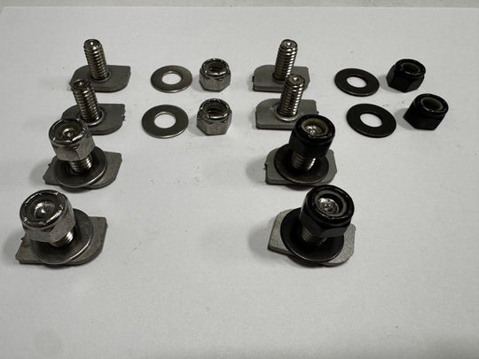 Set of roof rail drop in sliders with studs for Sprinter vans with OEM rail