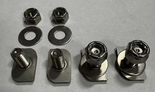 Set of roof rail drop in sliders with studs for Sprinter vans with OEM rail