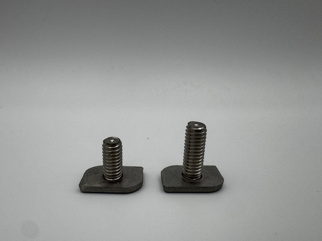 Set of roof rail drop in sliders with studs for Sprinter vans with OEM rail