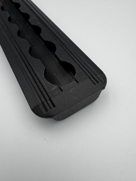 Non-drilled flanged L Track, Black Anodized