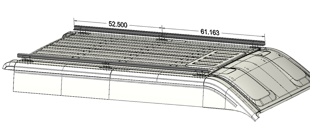 Promaster Van Formed Roof Rail Rack Kit