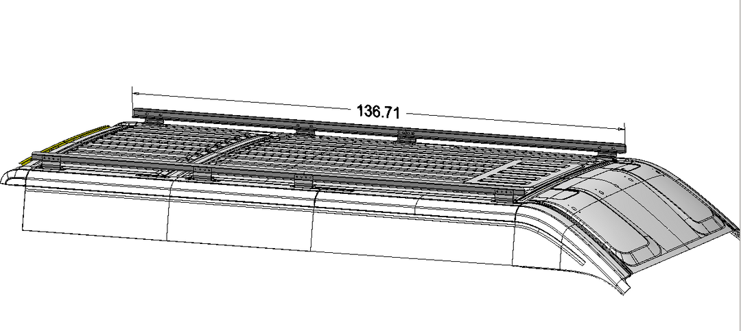 Promaster Van Formed Roof Rail Rack Kit