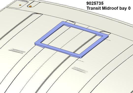 Ford Transit Van High & Mid Roof Vent Adapter for 14" x 14" Opening