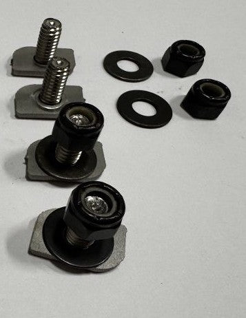 Set of roof rail drop in sliders with studs for Sprinter vans with OEM rail