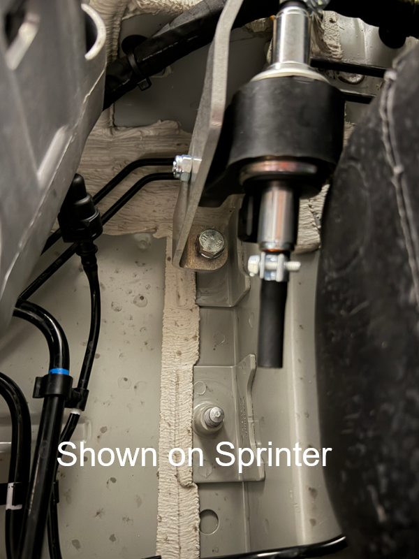 Close up of fuel pump bracket