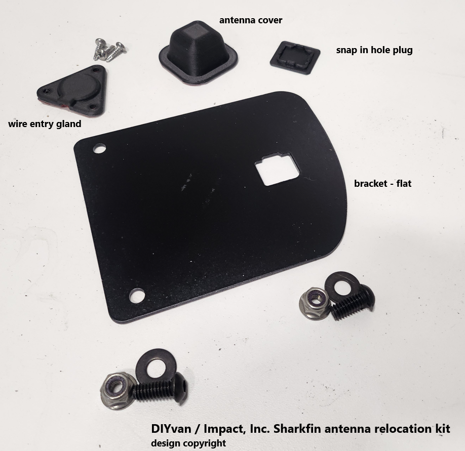 Ford Transit Van Shark Fin Antenna Relocation Bracket