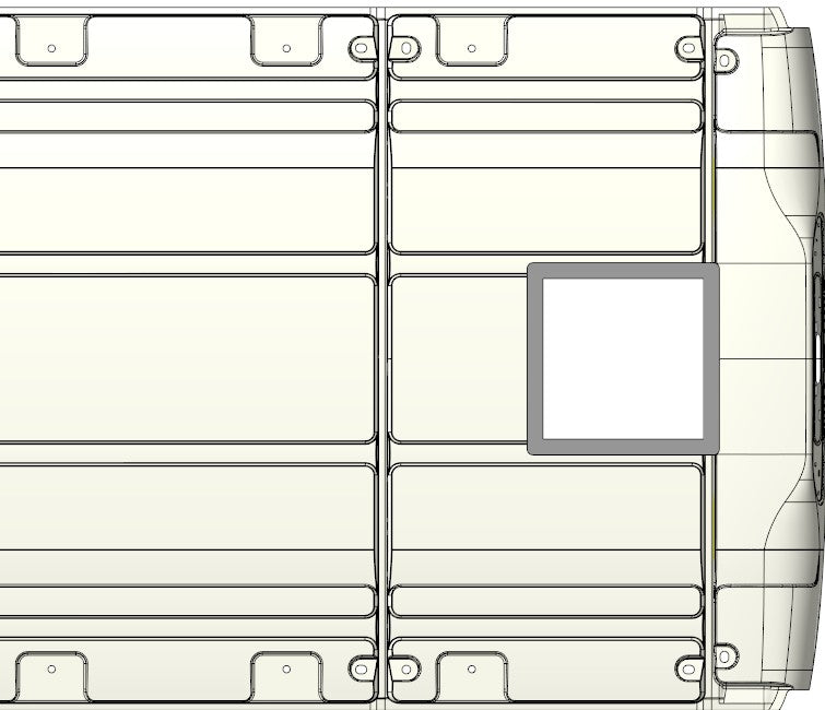 Ford Transit Van High & Mid Roof Vent Adapter for 14" x 14" Opening