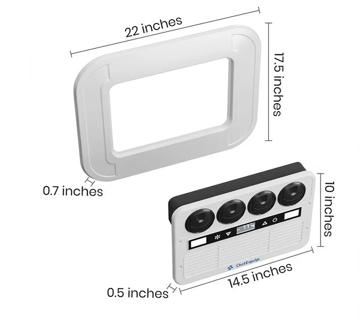 OutequipPro Summit Flex 12V Dual-Mount (Wall/Roof) Air Conditioner
