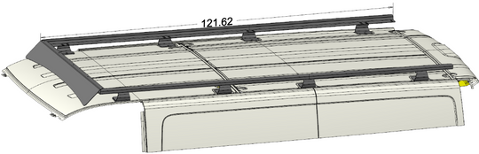 Van Floor Rails Ford Transit Van 130 Low Roof Rail Rack Kit - DIYvan