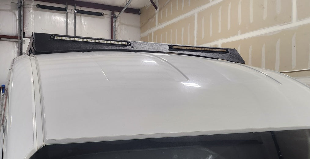 light bar shown inside on transit van