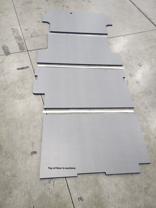 Multi Piece Composite Van Floor for Transit Vans, composite top