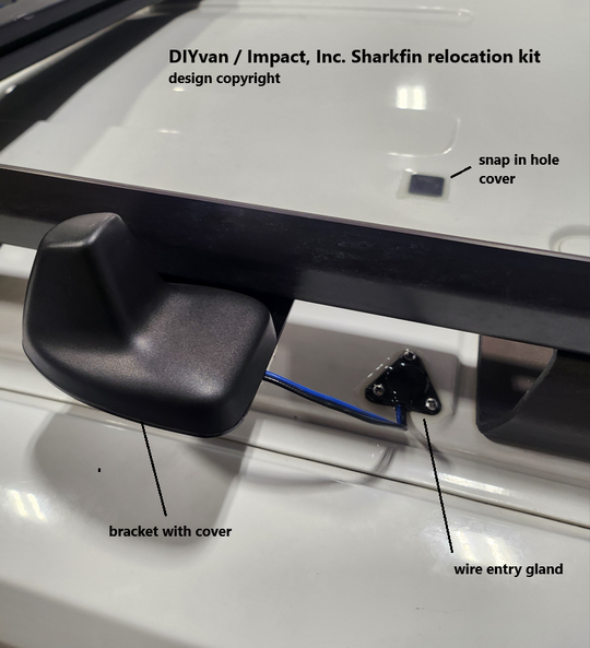 Ford Transit Van Shark Fin Antenna Relocation Bracket