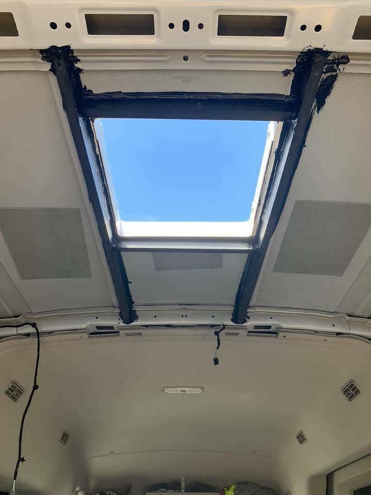 Ford Transit Inside Support Framing for Vent Fan on 148WB and 130WB Medium/High Roof