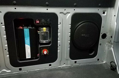 Subwoofer mounting panel for Ford Transit Vans